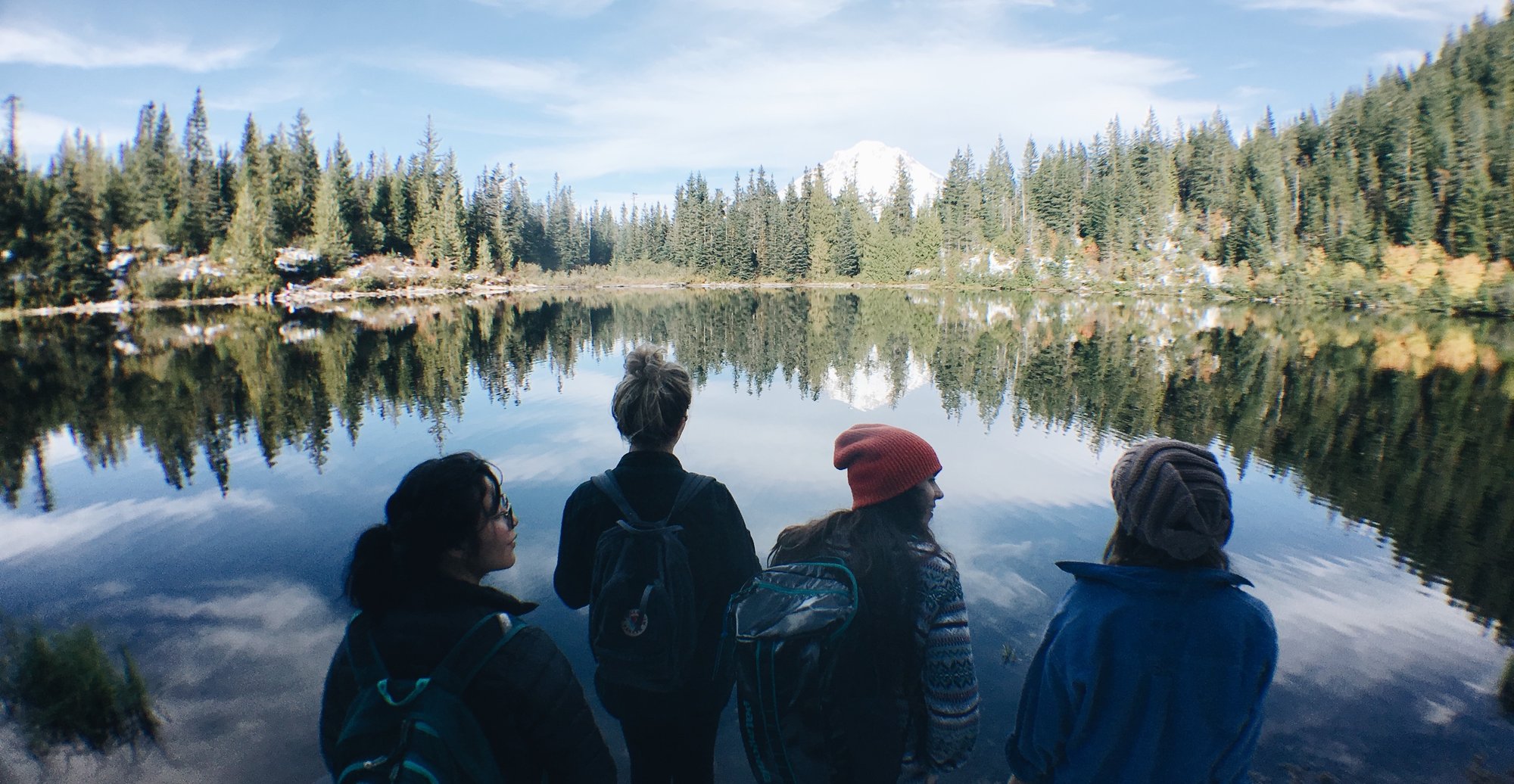 People Lake With Trees