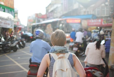 girl in a foreign country